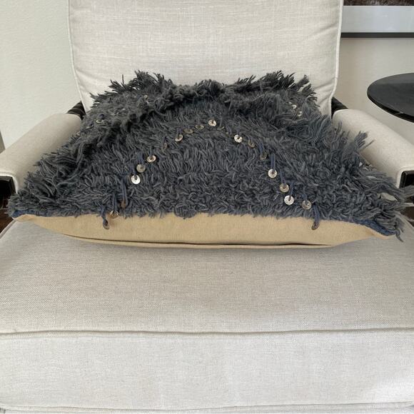 Pottery Barn Moroccan Wedding Blanket Pillow with Down Insert 20 x 20” Bohemian - Picture 7 of 11